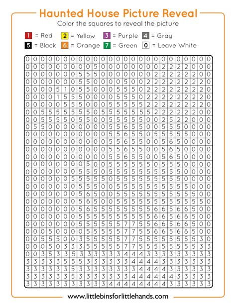 Halloween Color By Number Activity for Kids - Little Bins for Little Hands Color By Numbers Halloween, Pixel By Number, Color By Number Halloween Free Printable, Halloween Color By Number Free Printable, Color By Number Printable Free Difficult, Mystery Color By Number, Color By Number Preschool, Color By Number Halloween, Pixel Color By Number