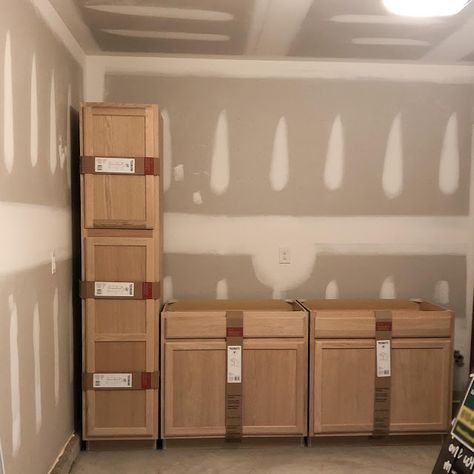 GARAGE MAKEOVER UNDER $1,000 | A Classy Fashionista Garage Makeover Cabinets, Beautiful Garage Storage, Lowes Garage Storage Cabinets, Stock Cabinets For Garage, Cabinets For Garage Storage, Stock Pantry Cabinets, Garage Laundry Storage Ideas, Small Garage Design Ideas, Craft Garage Ideas