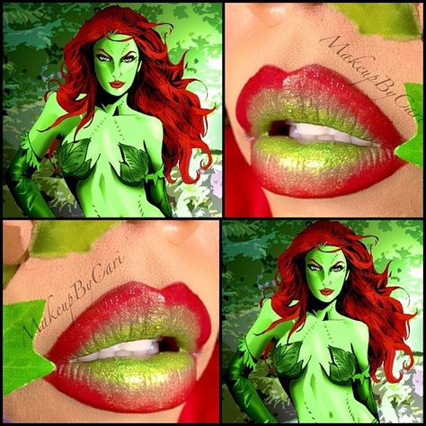 Poison Ivy Costume Diy, Poison Ivy Makeup, Poison Ivy Halloween Costume, Ivy Costume, Poison Ivy Cosplay, Poison Ivy Costumes, Drag Make-up, Halloween Costumes Makeup, Halloween 2016