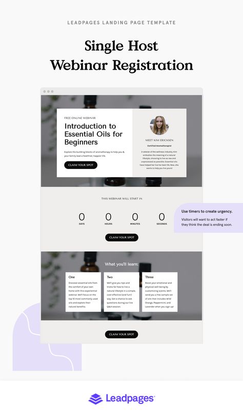 Webinar Landing Page, Healthy Happy Life, Sign Up Page, Wellness Industry, Landing Page Template, Generate Leads, Free Webinar, Page Template, Website Templates