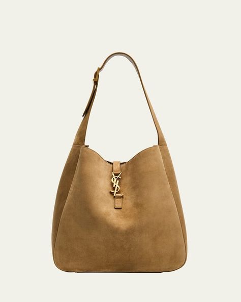 Le 5 A 7 Large YSL Hobo Bag in Suede Ysl Hobo Bag, Ysl Hobo, Saint Laurent Tote, Ysl Fashion, Large Hobo Bag, Travel Size Perfume, Wardrobe Styling, Ysl Bags, Luxury Gifts For Her