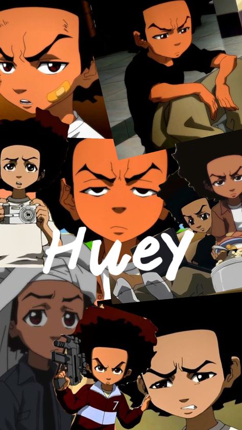 Huey 😫🥴❤️🥀 Huey Freeman Pfp, Huey Freeman Wallpaper, Riley And Huey, The Boondocks Cartoon, Huey Freeman, Boondocks Drawings, Dark Skin Men, Black Boy, Cartoon Wallpaper Iphone