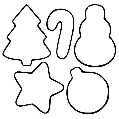 Cookie Coloring Pages, Easy Christmas Cookies Decorating, Christmas Sugar Cookies Easy, Cookie Printable, Christmas Cookies Kids, Christmas Cutout Cookies, Christmas Cutouts, Coloring Pages Free Printable, Christmas Cookies Easy