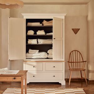 Case Study Design, Kitchen Design Color, Linen Press, Linen Cupboard, Media Cabinet, Chichester, Hanging Wall Mirror, Kitchen Cabinetry, White Paint