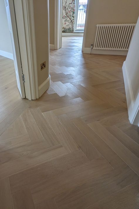 The objective of this project was to conduct a subfloor reconstruction and fitting a new parquet floor in a distinguished top-floor Victorian mansion flat in Maida Vale. Our customers expressed a preference for the sophisticated aesthetic of light oak oversized herringbone parquet flooring.  #FinWood #CraftedForLife #10YearsWarranty #WoodFloors  #herringboneparquet #lightoak#subfloor #WoodFloorings #HerringboneFloor #HerringboneFloors #HerringboneParquet #LondonFloors #OakFloors #ParquetFloor ⁠ Ash Parquet Flooring, White Oak Parquet Flooring, Light Oak Parquet Flooring, Light Herringbone Floor, Light Oak Herringbone Floor, Light Oak Living Room, Herringbone Floorboards, White Oak Herringbone Floor, Light Parquet Flooring