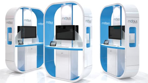 mobius IT demo pod stations. Double sided with interactive touch screens. Interactive Exhibition Design, Exhibition Panel, Apple Genius Bar, Proposal Presentation, Tv Set Design, Stand And Deliver, Conference Event, Interactive Exhibition, Display Showcase