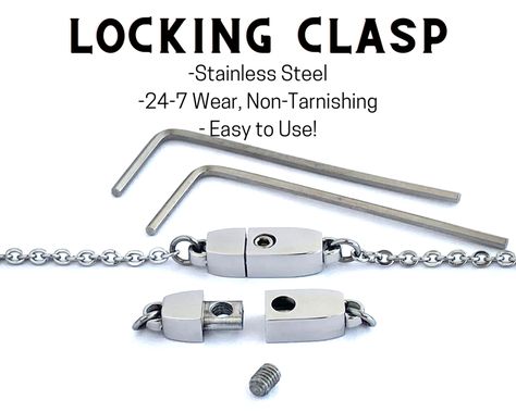 Stainless Steel Locking Clasp Add on, Make Your Collar a Locking Collar 24/7 Wear Day Collar Discreet, Collars For Subs, Elegant Adjustable Stainless Steel Choker, Day Collar Discreet Locking, Everyday Stainless Steel Collar-length Charm Necklace, Locking Collar, Day Collar, Custom Orders, Make Your