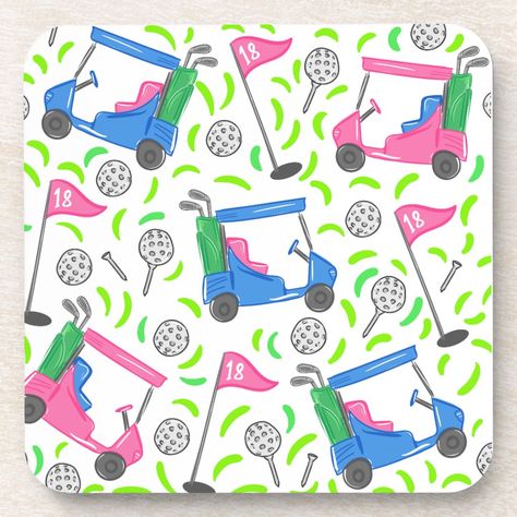 Preppy Golf Cart, Skort Pattern, Golf Pattern, Cheetah Print Wallpaper, Golf Preppy, Golf Birthday Party, Golf Decor, Kids Graphics, Golf Green