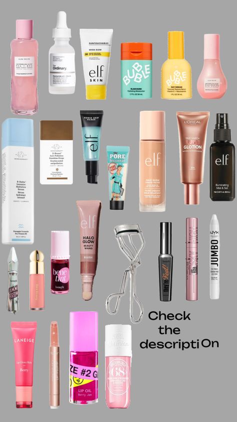 # my grwm for school this is my j actually have time grwm and I have all these  products Grwm Products, Glow Up?, Your Aesthetic, Connect With People, Creative Energy, Serum, Energy, Skin, Makeup