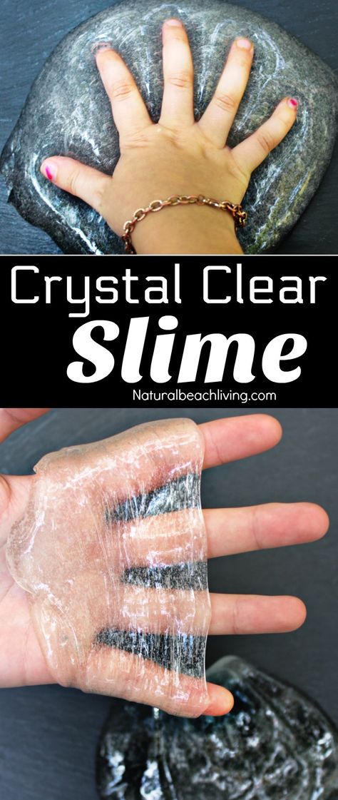 Slime Recipe Fluffy, Clear Slime Recipe, Winter Slime, Diy Clear Slime, Fall Slime, Slime Borax, Jiggly Slime, Borax Slime Recipe, Slime Easy