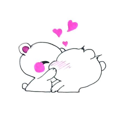 Sticky notes series. #cute #teddy #kissing #embarrassed #pen #art #doodle #drawing Cute Kissing Drawing, Kissing Doodle, Kiss Doodle, Hugging Drawing, Kiss Funny, Kissing Drawing, Cute Drawings Of Love, Kitty Kisses, Kitten Drawing