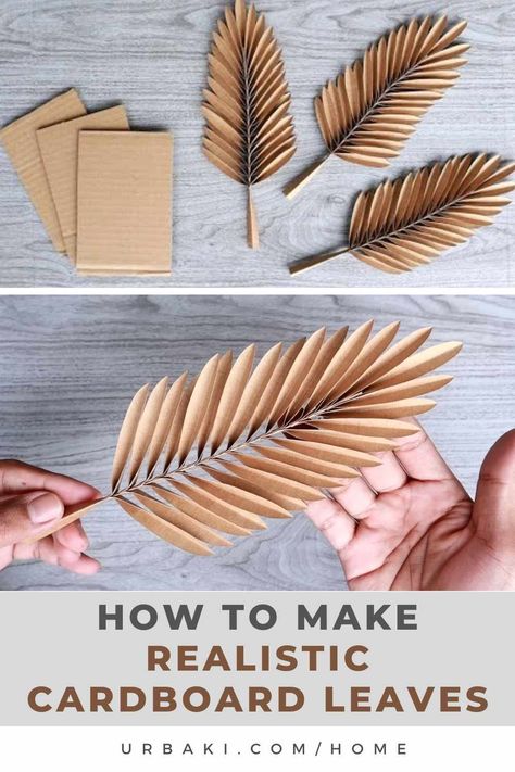 Cardboard realistic leaves are a simple yet effective way to add a touch of nature to your home decor. They are not only eco-friendly but they can also be used in a variety of creative ways to spruce up your living space. In this article, we’ll explore 5 DIY home decor ideas that use cardboard realistic leaves. Wall Art One creative way to use cardboard realistic leaves is to create wall art. You can create a stunning display by grouping several leaves of different sizes together and... Wall Art With Cardboard Boxes, Interesting Shelves Ideas, Card Board Wall Decor Diy, Recycled Cardboard Art, Cardboard Sculpture Ideas Easy, Diy Nature Decor Craft Ideas, Cardboard Wall Art Diy, Diy Cardboard Decorations, Cool Cardboard Crafts Diy