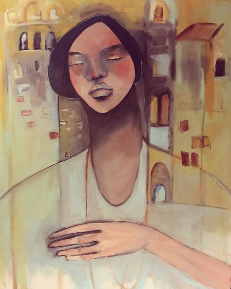 Jeanne Marie, Painted Portraits, Naive Illustration, Surrealism Painting, Inspiring Art, Paper Clay, Organic Beauty, Sweet Girls, Art School