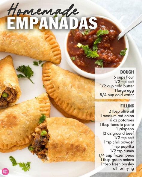 Homemade Empanadas Dough, Easy Empanadas Recipe, Homemade Empanadas, Ground Beef Potatoes, Beef Potatoes, Empanadas Dough, Beef Empanadas, Mexican Spices, Empanadas Recipe