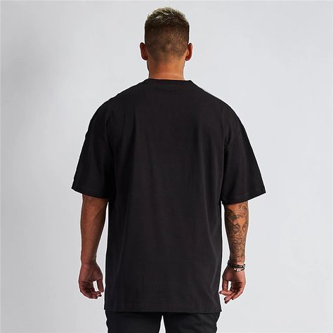 Men's T shirt Tee Oversized Shirt Plain Crew Neck Casual Holiday Short Sleeve Clothing Apparel Sports Fashion Lightweight Muscle 2023 - ZAR R260 Estilo Fitness, Style Fitness, Estilo Hip Hop, Sport T-shirts, Tee Shirt Homme, Gym Shirts, Loose Shorts, Workout Tshirts, Laid Back Style