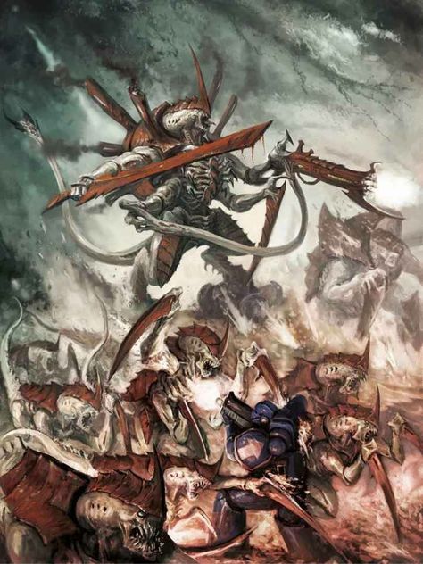 “And they shall know no fear” Tyranid Artwork, 40k Tyranids, Warhammer 40k Tyranids, Kraken Art, 40k Art, Warhammer 40k Art, From Beyond, Warhammer 30k, Warhammer Art