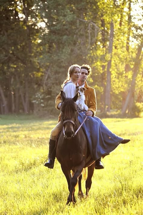 2 People Riding A Horse, Couple On Horseback, Couple Riding Horse Together, Two People On Horseback, Horse Riding Couple Aesthetic, Two People Riding A Horse, Horse Riding Pose Reference, Couple Horse Riding, Horse Riding Couple