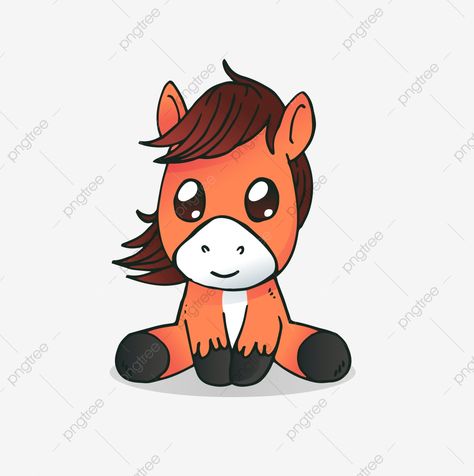 Horse Animation Drawing, Horse Cute Drawing, Horse Drawing Cute, Cute Horse Drawing Easy, Horse Cartoon Cute, Cute Horse Drawing, Cute Horse Cartoon, Horse Doodle, Baby Animal Painting