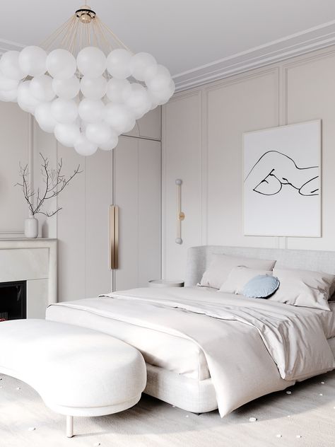 Park Avenue :: Behance White Furniture, The Ceiling, White Bedroom, Apartment Interior Design, Apartment Interior, Dream Bedroom, Luxurious Bedrooms, 인테리어 디자인, Interior Design Bedroom