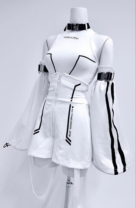 Futuristic Design Fashion, Formal Sportswear, Outfit Ideas For Drawing, High Tech Fashion, Futuristic Clothing, Mode Shoes, Cyberpunk Clothes, Outfit Cool, Cloth Design