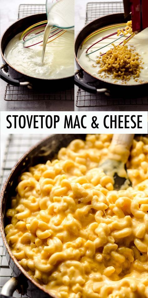 This easy mac and cheese recipe is made completely on the stovetop and without any odd ingredients. Have your side dish or main course on the table in under 30 minutes! via @frshaprilflours Olive Garden Mac And Cheese, Mac And Cheese Recipe For One, Quick Mac And Cheese Stovetop, Homade Mac N Cheese, Simple Mac N Cheese Recipe, Easy Stove Top Mac And Cheese, Easy Mac And Cheese Recipe Stovetop, Mac N Cheese Recipe Easy, Homade Mac And Cheese