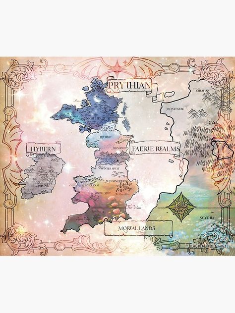 "Feyre’s Prythian Map" Throw Blanket for Sale by Sophersgreen  #acotar #feyre #ryhsand #prythian Map Of Prythian Acotar, Pyrithian Map Acotar, Map Of Prythian, Acotar Map, Prythian Map, Acotar Feyre, Journal Pics, Book Reading Journal, Book Reading