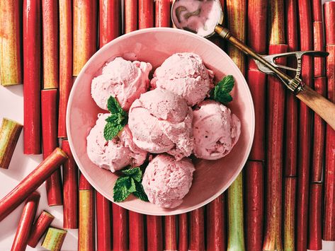 Roasted Rhubarb Ice Cream