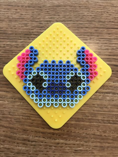 Disney Stitch Perler Bead Patterns, Disney Character Perler Beads, Meaty Bead Ideas, Disney Pearl Beads, Perler Beads Stitch Disney, Small Stitch Perler Bead Patterns, Iron Beads Ideas Disney, Stitch Fuse Beads, Fusion Bead Ideas