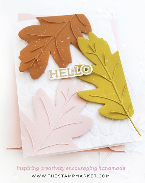 The Stamp Market, Paper Things, Leaf Cards, Concord And 9th, Fall Theme, Fall Cards, Card Inspiration, Card Designs, Fall Leaves