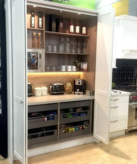 Ikea Kitchen Remodel, Kitchen Pantry Design, New Kitchen Cabinets, Diy Kitchen Storage, Pantry Design, Trendy Kitchen, Ikea Kitchen, Kitchen Remodel Idea, Kitchen Layout