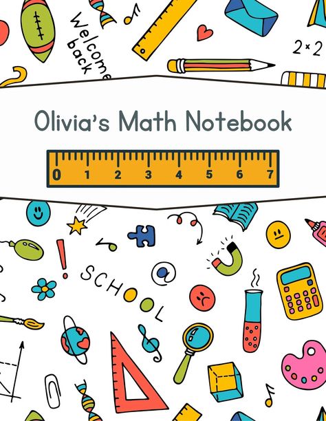 Шаблоны Math Notebook Cover, Math Notebook, Digital Notebooks, Bold Style, Notebook Cover, Bold Fashion, Art For Kids, Notebook, Canvas Art