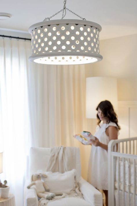 Lighting Leo's Nursery - Jillian Harris Nursery Lighting Ideas, Nursery Lighting Ceiling, Antler Light Fixtures, Nursery Light Fixture, Diy Pendant Lamp, Pottery Barn Lighting, Light Fixtures Farmhouse, Light Fixture Covers, Fluorescent Light Fixture