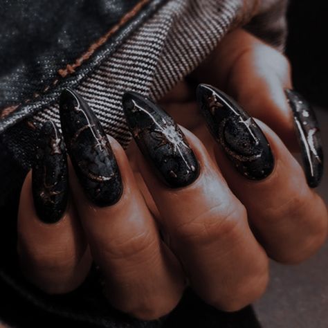 Cosmic Nails, Vampire Nails, Punk Nails, Moon Nails, Galaxy Nails, Work Nails, Dark Nails, Glam Nails, Beautiful Nail Designs