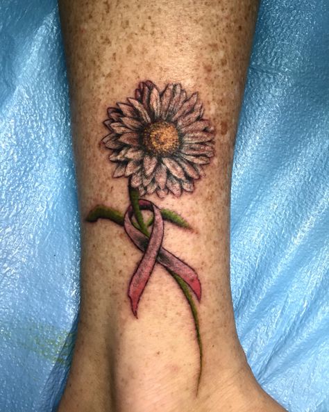 Flower And Ribbon Tattoo, Flower With Ribbon Tattoo, Sunflower Ribbon Tattoo, Yellow Ribbon Tattoos, Sunflower Awareness Ribbon Tattoo, Awareness Ribbon Tattoo, Butterfly Awareness Ribbon Tattoo, Purple Ribbon Awareness Tattoo, Support Tattoo