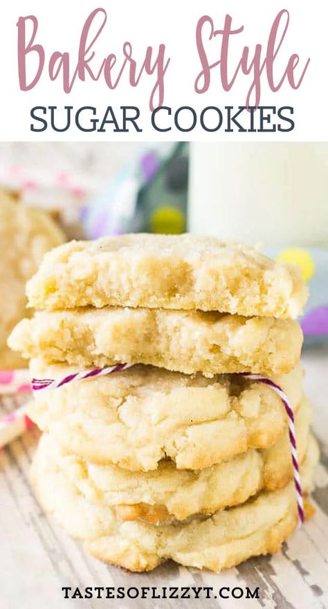 Bakery Style Sugar Cookie Recipe, Bakery Style Sugar Cookies, The Best Sugar Cookies, The Best Sugar Cookie Recipe, Drop Sugar Cookies, Best Sugar Cookie, Cookie Recipes For Kids, Bakery Cookies, Sugar Cookie Recipe Easy