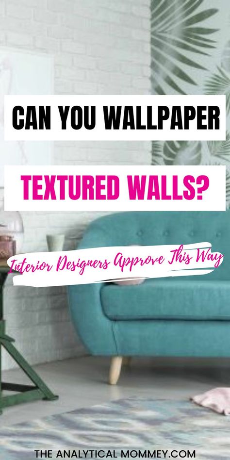 Are you wondering if you can wallpaper textured walls? If so, you'll no longer be confused if you can do it or no. While it's hard to do it, however, interior designers 100% guarantee it's absolutely possible to wallpaper textured walls if you follow the correct and the exact directions. You'll no longer worry about how problematic it is to wallpaper textured walls and do it like a pro. Textured Walls Interior, Wallpaper On Textured Walls, Wallpaper Textured Walls, Kid Friendly Living Room, Wallpaper Textured, Playroom Organization, Kids Room Organization, Smooth Walls, Make It Work