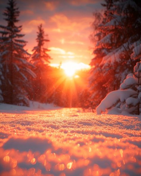 Winter sunrises are pure magic in Scandinavia #wintersunrise #winterwonderland #sweden #igdaily #igtravel #bokeh #snowy #snowwhite #snow… | Instagram Snowy Sunset Aesthetic, Winter Morning Photography, Beautiful Snow, Winter Aesthetic Photography, Beginning Of Winter Aesthetic, Sun In Winter, Snow Sunrise, Snowy Autumn, Snow Vibes