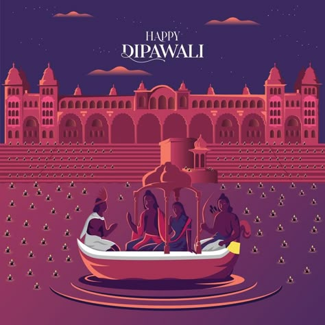 Happy Diwali. Indian festival of lights. Vector abstract flat illustration for the holiday, lights, hands, Indian people, woman and other objects for background or poster. Ayodhya Diwali, Diwali Drawing Ideas, Happy Diwali Poster, Indian Festival Of Lights, Diwali Painting, Diwali Vector, Diwali Holiday, Diwali Drawing, Diwali Poster