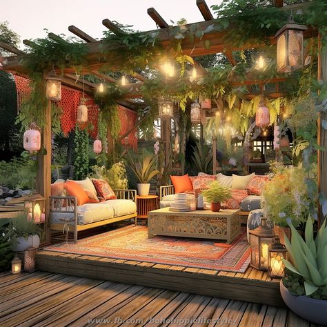 Boho Pergola, Gazebo Design Ideas, Gazebo Design, Bohemian Backyard, Pergola Gazebo, Earth House, Live Authentically, Boho Patio, Backyard Gazebo