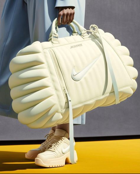 Nike X Jacquemus, Brand Collaboration, Futuristic Fashion, Snowboard Boots, Pop Up Store, Fashion Bags, Pop Up, Duffle Bag, Fashion Beauty