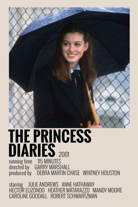 Princess Diaries Polaroid Poster, The Princess Diaries Poster, Princess Diaries Movie Poster, Princess Diaries Poster, Princess Diaries Movie, Best Teen Movies, Minimalist Polaroid Poster, Diary Movie, Romcom Movies