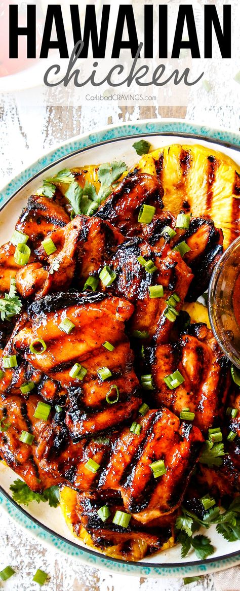 Hawaiian Chicken - Carlsbad Cravings Hawaiian Chicken Marinade, Easy Hawaiian Chicken, Hawaiian Chicken Recipe, Hawaiian Chicken Recipes, Carlsbad Cravings, Doner Kebab, Hawaiian Chicken, Chicken Marinade, Hawaiian Food