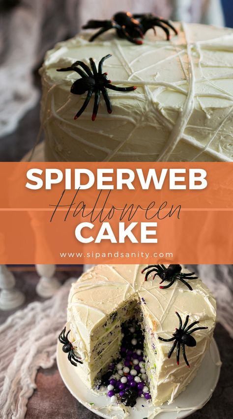 Individual Charcuterie Boxes, Spiderweb Cake, Spider Web Cake, Individual Charcuterie, Charcuterie Boxes, Spider Cake, Party Food Dessert, Store Bought Cake, Tall Cakes