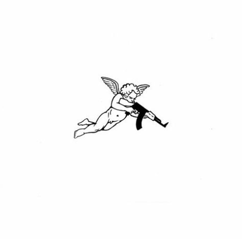 brrap brrap Cupid Tattoo, Inspiration Tattoos, Doodle Tattoo, Tattoo Flash Art, Dope Art, Tattoo Stencils, Mini Tattoos, An Angel, Tattoo Sketches