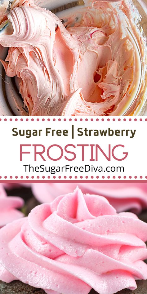 Sugar Free Frosting Recipe, Keto Frosting, Sugar Free Cupcakes, Sugar Free Icing, Diet Dishes, Sugar Free Cake Recipes, Sugar Free Desserts Easy, Sugar Free Frosting, Stevia Recipes