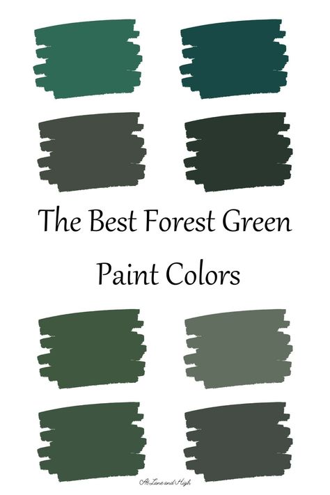 Green paint colors have become very popular as well as dark and moody paint colors. Here are the very best forest green paint colors for your home and the best places to use them. Forest Green Paint Color Behr, Deep Green Paint Colors Sherwin Williams, Dark Green Furniture Paint, Emerald Green Paint Colors, Forest Green Paint Color, Forest Green Paint, Dark Green Paint Colors, Moody Paint Colors, Emerald Green Paint