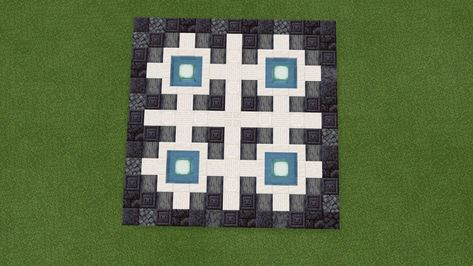 Quartz Floor Minecraft, Minecraft Basalt Floor, Minecraft Basalt Builds, Minecraft Quartz Floor Designs, Blackstone Build Minecraft, Minecraft Quartz Design, Minecraft Blackstone Build, Minecraft Shapes, Minecraft Quartz Build