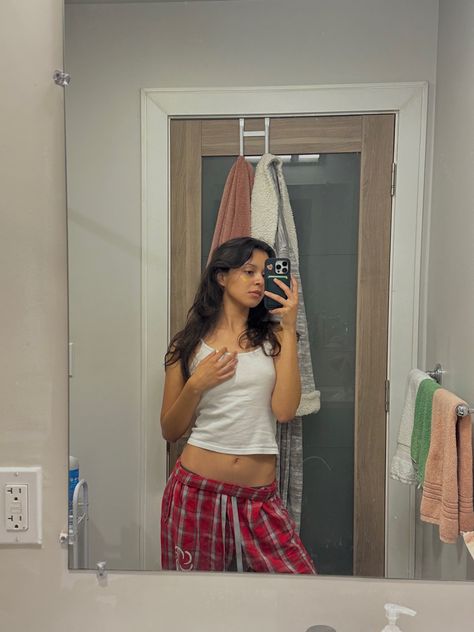 bedtime, tank top, star patch, mirror selfie, nightime routine, pjs, late night, aesthetic Late Night Aesthetic, Night Aesthetic, Late Night, Mirror Selfie, Tank Top, Mirror