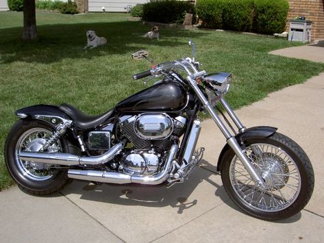 2002 Honda Shadow Spirit 750 by grimmdog | www.CruiserCustom… | Flickr Mc Aesthetic, Honda Shadow Bobber, Honda Shadow Spirit 750, Modified Bikes, Shadow Bobber, Shadow Spirit, Motorcycles Helmets, Cool Motorcycle Helmets, My Shadow