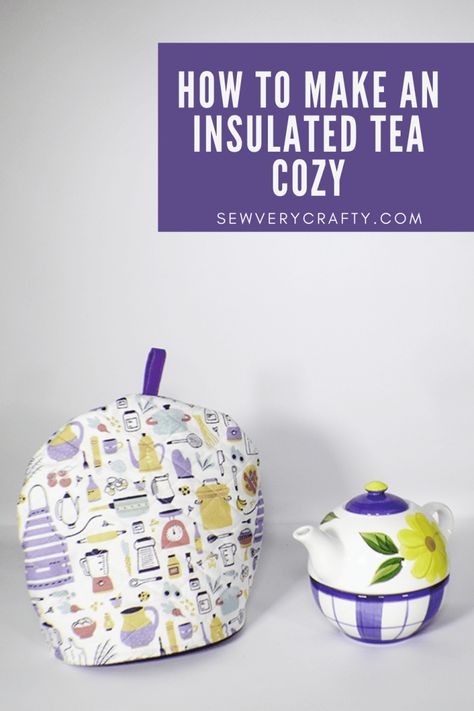 How to Make an Insulated Tea Cozy - Knit Tea Cozy Pattern, Tea Cozy Tutorial, Knit Tea Cozy, Tea Cosy Pattern, Tea Cozy Pattern, Crochet Tea Cozy, Teapot Cover, Teapot Cozy, Tea Diy